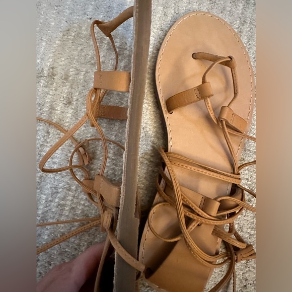 MADEWELL The Boardwalk Lace-Up Sandals in Tan Brown. Size 7. NWOT. - Picture 8 of 8
